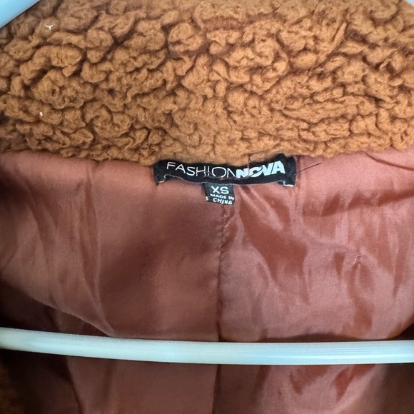 Fashion Nova Brown Oversized Teddy Coat - Picture 7 of 7